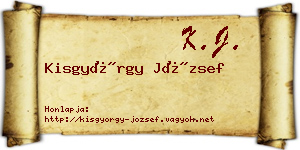 Kisgyörgy József névjegykártya